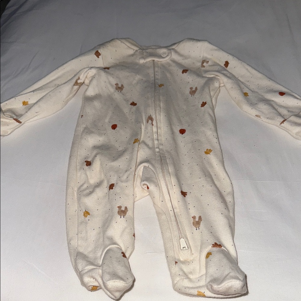 Carter's Cream Footie with Animal Accents
